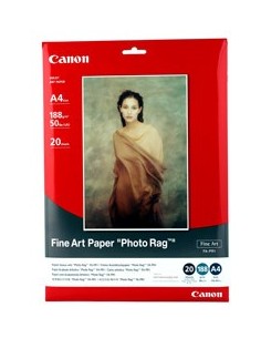 Canon Fine Art Photo Rag Paper A3, 20sheets, 188g m2