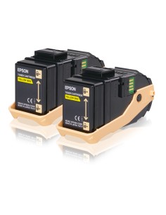Epson Double Pack Toner Cartridge Yellow 7.5kx2