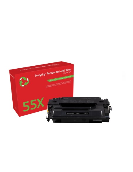 Everyday ™ Mono Remanufactured Toner by Xerox compatible with HP 55X (CE255X), High capacity