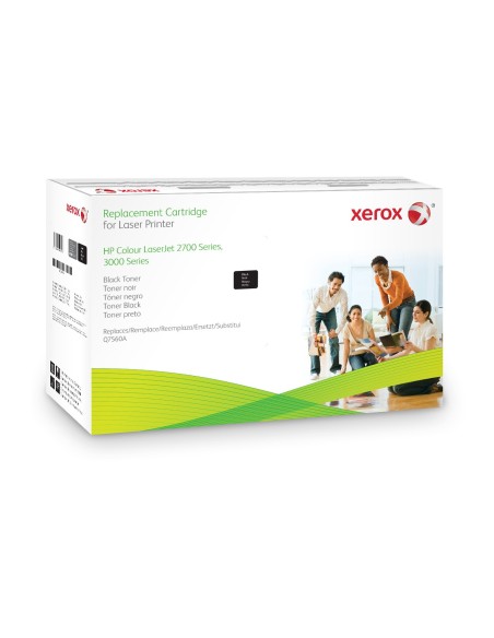 Xerox Black toner cartridge. Equivalent to HP Q7560A. Compatible with HP Colour LaserJet 2700, Colour LaserJet 3000