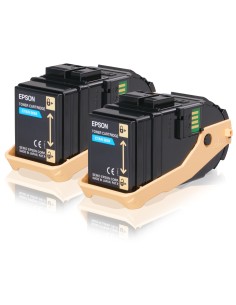 Epson Double Pack Toner Cartridge Cyan 7.5kx2