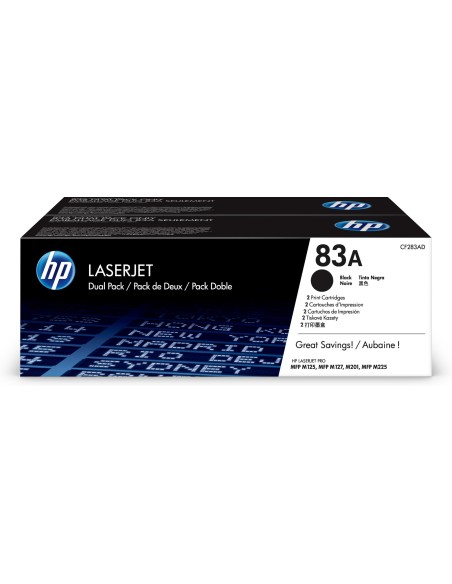 HP 83A 2-pack Black Original LaserJet Toner Cartridges