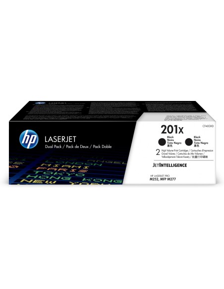 HP 201X 2-pack High Yield Black Original LaserJet Toner Cartridges