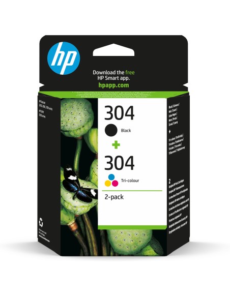 HP 304 2-pack Black Tri-color Original Ink Cartridges
