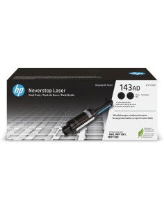 HP 143AD Dual Pack Black Original Neverstop Toner Reload Kit