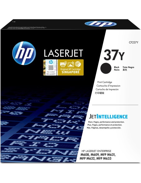 HP 37Y Extra High Yield Black Original LaserJet Toner Cartridge