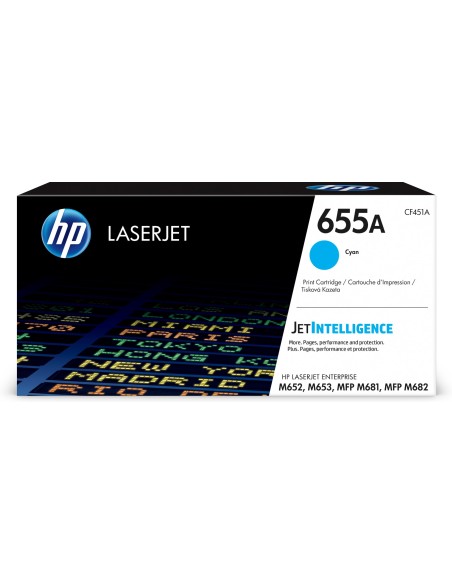 HP 655A Cyan Original LaserJet Toner Cartridge